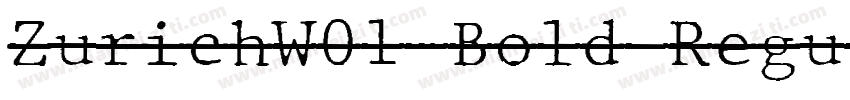 ZurichW01-Bold Regul字体转换